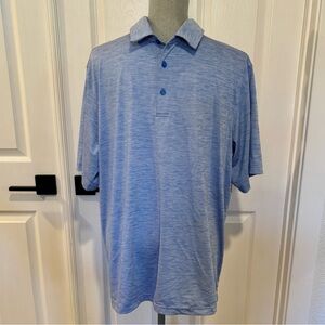 WALTER HAGEN Men’s Blue Stripped Golf Polo‎ Size LARGE